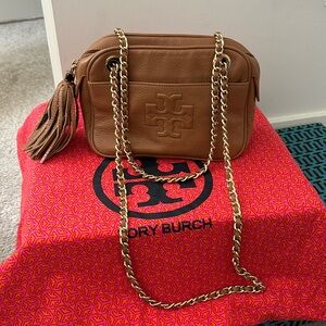 Tory Burch Thea brown leather bag- excellent condition!